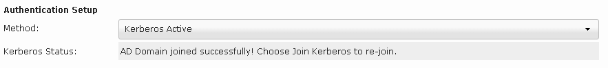 Authentication Setup - Kerberos