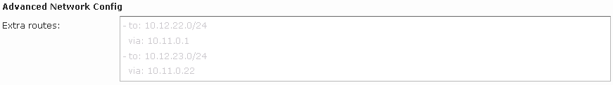 Advanced Network Config