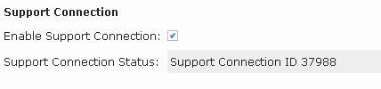connection du support active